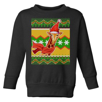 Giraffe Ugly Christmas Toddler Sweatshirt