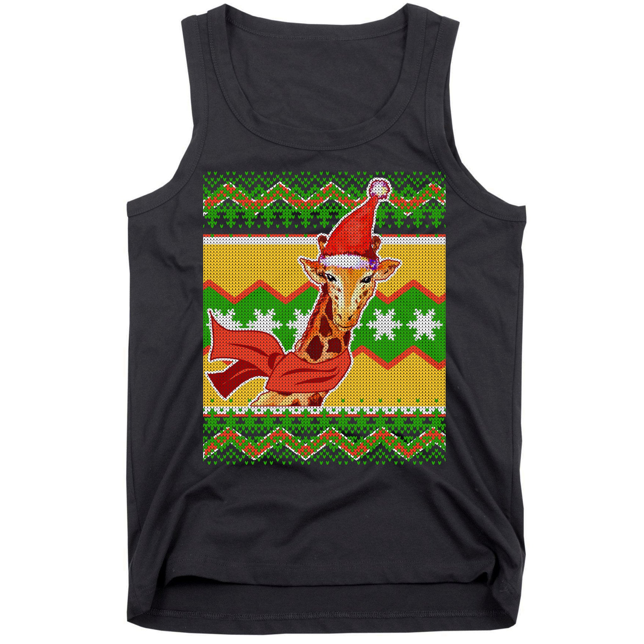 Giraffe Ugly Christmas Tank Top