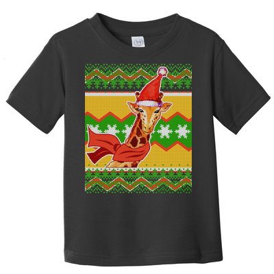 Giraffe Ugly Christmas Toddler T-Shirt