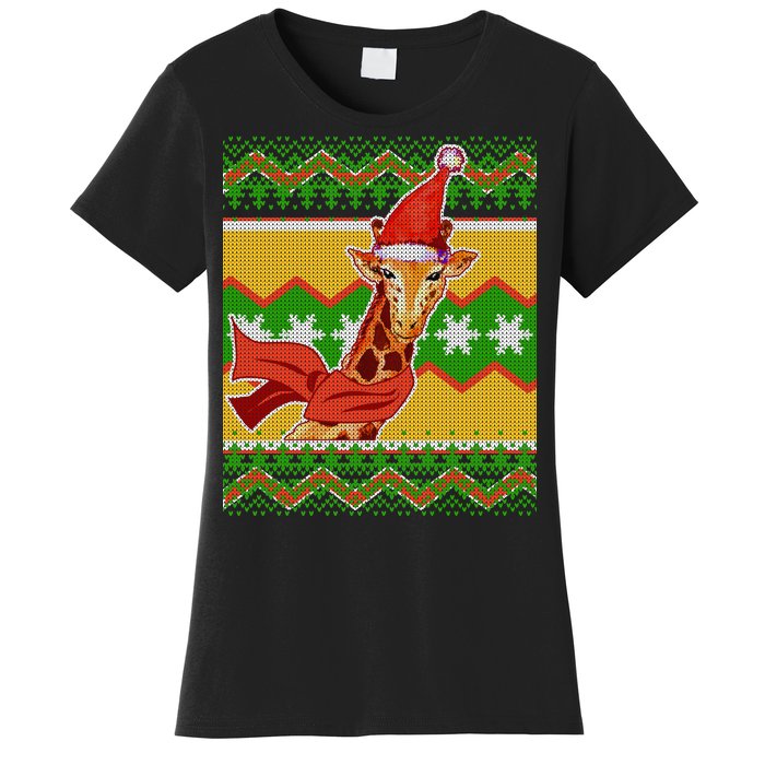 Giraffe Ugly Christmas Women's T-Shirt