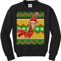 Giraffe Ugly Christmas Kids Sweatshirt