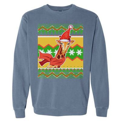 Giraffe Ugly Christmas Garment-Dyed Sweatshirt