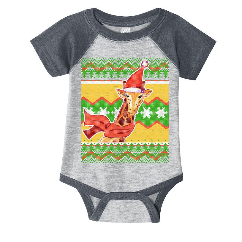 Giraffe Ugly Christmas Infant Baby Jersey Bodysuit