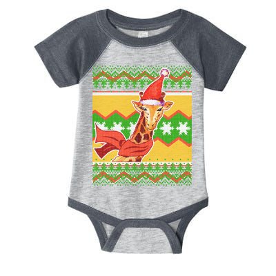 Giraffe Ugly Christmas Infant Baby Jersey Bodysuit