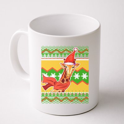 Giraffe Ugly Christmas Coffee Mug