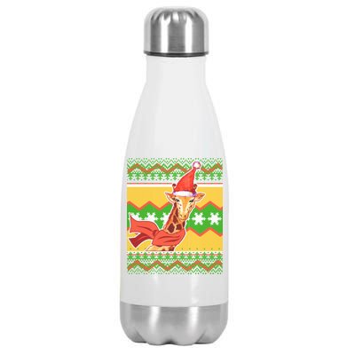 Giraffe Ugly Christmas Stainless Steel Insulated Water Bottle