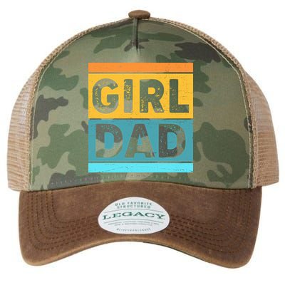 Girl Dad Distressed Color Block Legacy Tie Dye Trucker Hat