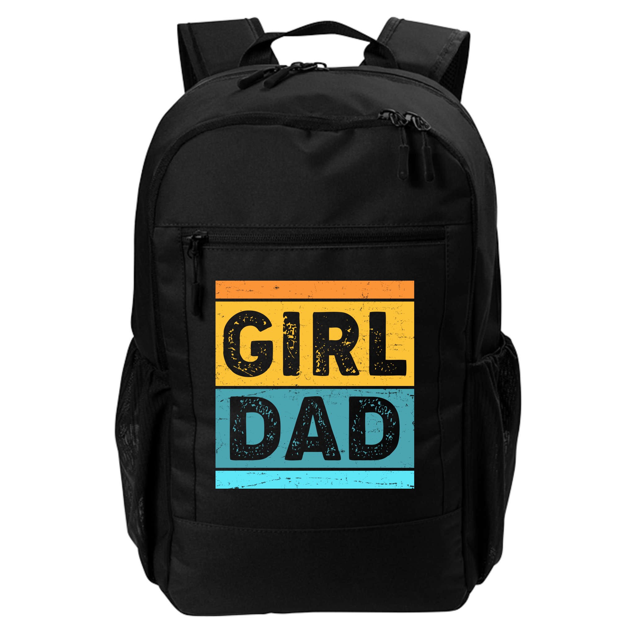 Girl Dad Distressed Color Block Backpack
