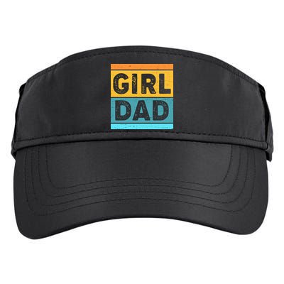 Girl Dad Distressed Color Block Adult Drive Performance Visor