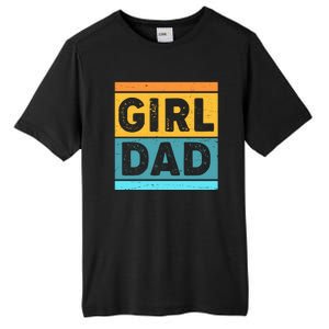 Girl Dad Distressed Color Block Tall Fusion ChromaSoft Performance T-Shirt