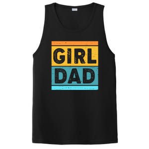 Girl Dad Distressed Color Block PosiCharge Competitor Tank