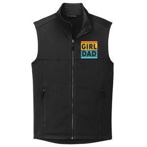 Girl Dad Distressed Color Block Collective Smooth Fleece Vest