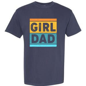 Girl Dad Distressed Color Block Garment-Dyed Heavyweight T-Shirt