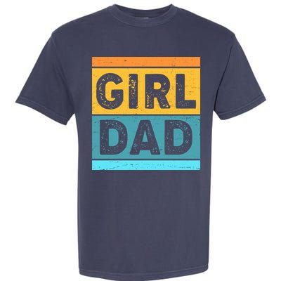 Girl Dad Distressed Color Block Garment-Dyed Heavyweight T-Shirt