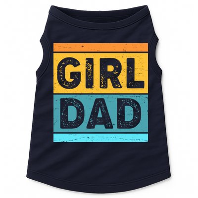 Girl Dad Distressed Color Block Doggie Tank