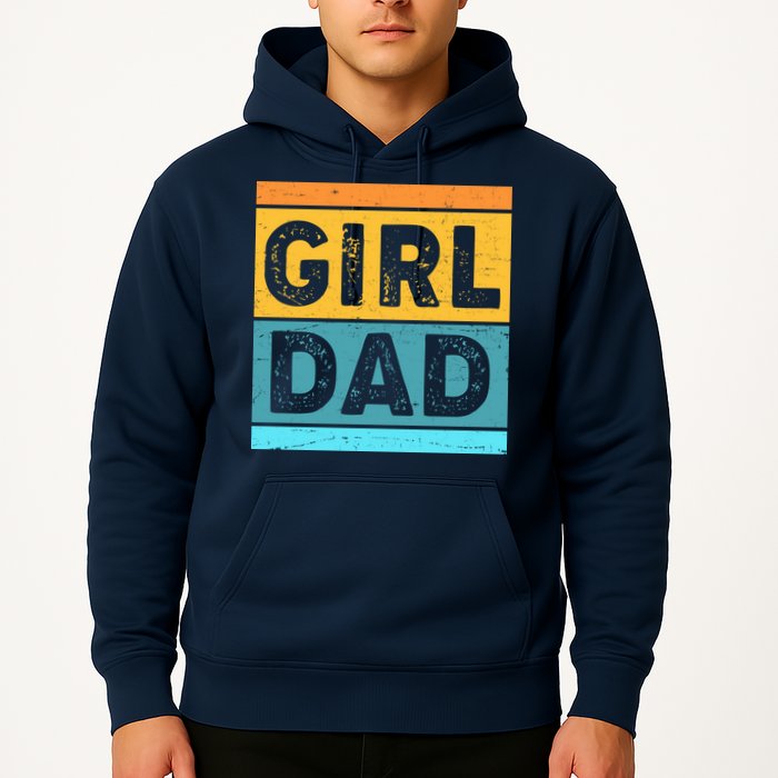 Girl Dad Distressed Color Block Hoodie