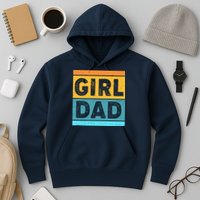 Girl Dad Distressed Color Block Hoodie