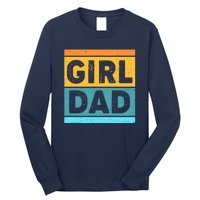 Girl Dad Distressed Color Block Long Sleeve Shirt