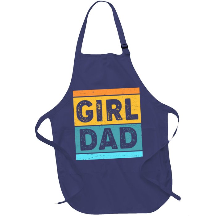 Girl Dad Distressed Color Block Apron