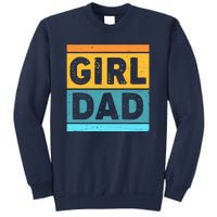 Girl Dad Distressed Color Block Sweatshirt