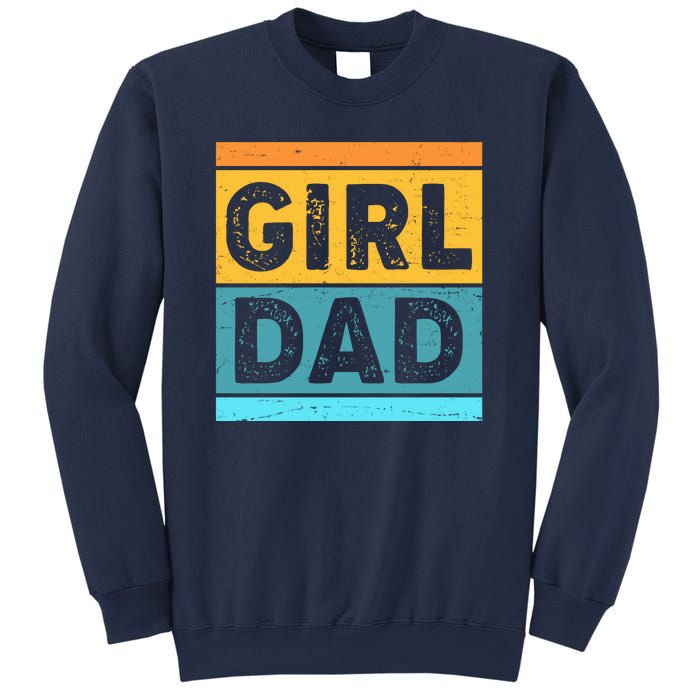 Girl Dad Distressed Color Block Sweatshirt