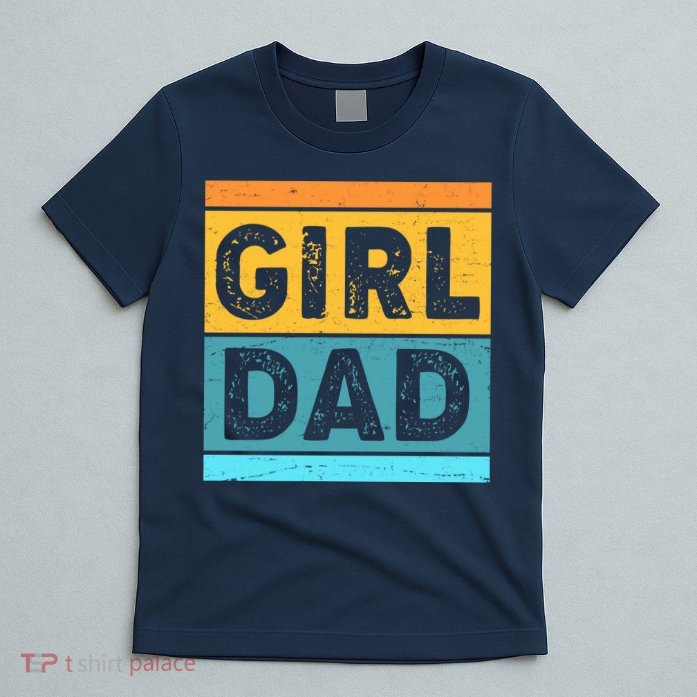Girl Dad Distressed Color Block T-Shirt