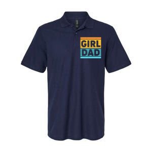 Girl Dad Distressed Color Block Softstyle Adult Sport Polo