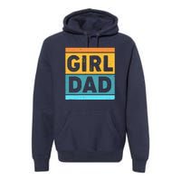 Girl Dad Distressed Color Block Premium Hoodie