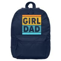 Girl Dad Distressed Color Block 16 in Basic Backpack