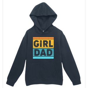 Girl Dad Distressed Color Block Urban Pullover Hoodie