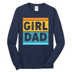 Girl Dad Distressed Color Block Tall Long Sleeve T-Shirt