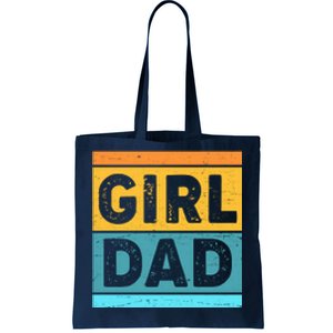 Girl Dad Distressed Color Block Tote Bag