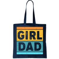 Girl Dad Distressed Color Block Tote Bag