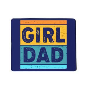 Girl Dad Distressed Color Block Mousepad