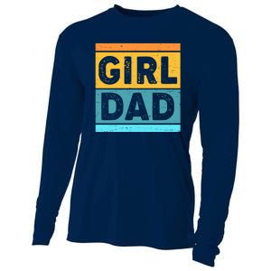 Girl Dad Distressed Color Block Cooling Performance Long Sleeve Crew