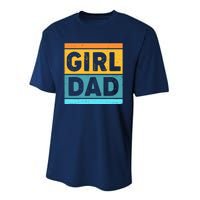 Girl Dad Distressed Color Block Performance Sprint T-Shirt