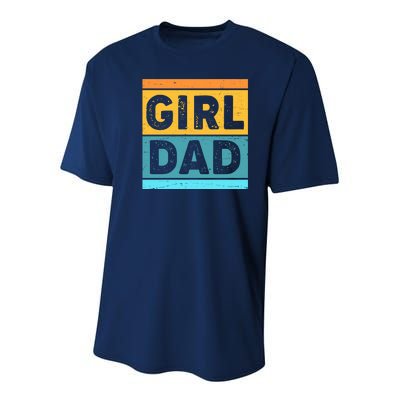 Girl Dad Distressed Color Block Youth Performance Sprint T-Shirt