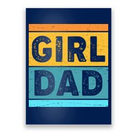 Girl Dad Distressed Color Block Poster