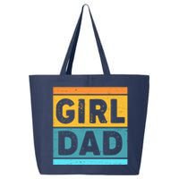 Girl Dad Distressed Color Block 25L Jumbo Tote