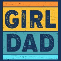 Girl Dad Distressed Color Block Baby Bodysuit