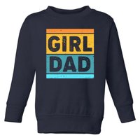 Girl Dad Distressed Color Block Toddler Sweatshirt