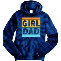 Girl Dad Distressed Color Block Tie Dye Hoodie