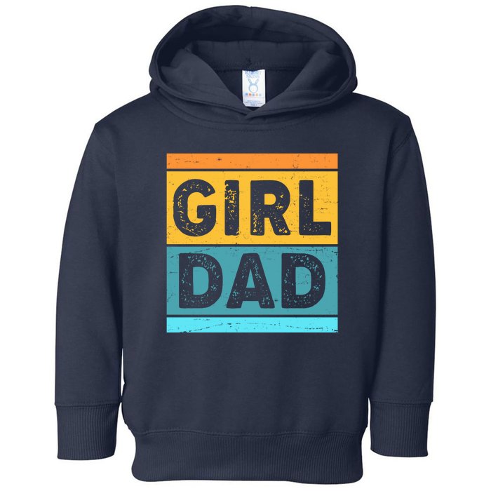 Girl Dad Distressed Color Block Toddler Hoodie