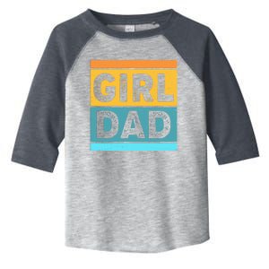 Girl Dad Distressed Color Block Toddler Fine Jersey T-Shirt