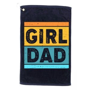 Girl Dad Distressed Color Block Platinum Collection Golf Towel