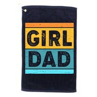 Girl Dad Distressed Color Block Golf Towel
