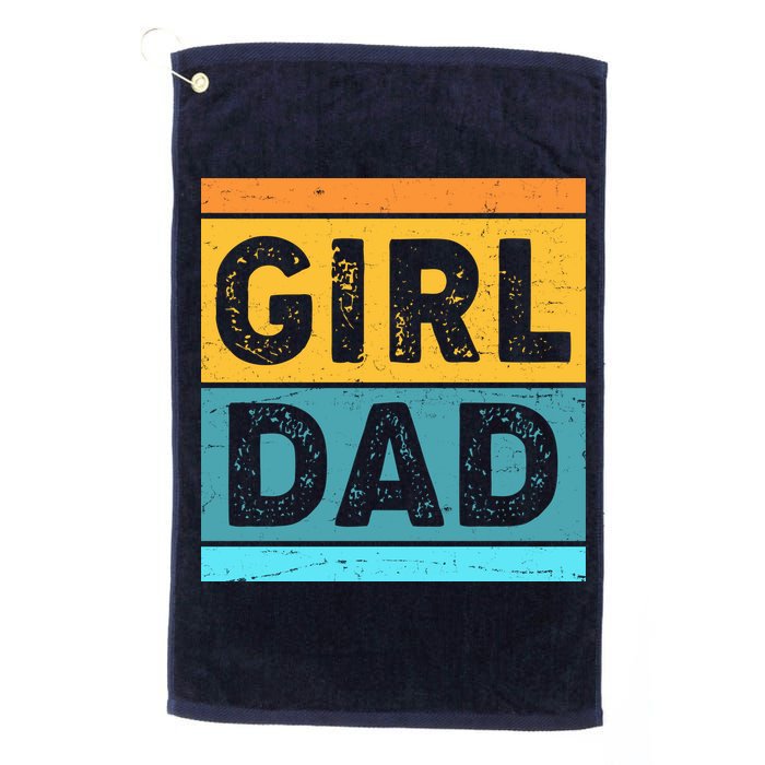Girl Dad Distressed Color Block Golf Towel