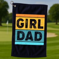 Girl Dad Distressed Color Block Golf Towel