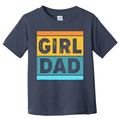 Girl Dad Distressed Color Block Toddler T-Shirt