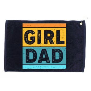 Girl Dad Distressed Color Block Grommeted Golf Towel